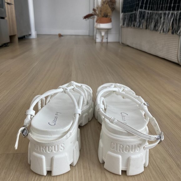 Circus NY by Sam Edelman Chunky White Platform Summer Sandals: Womens 7 - Picture 6 of 8